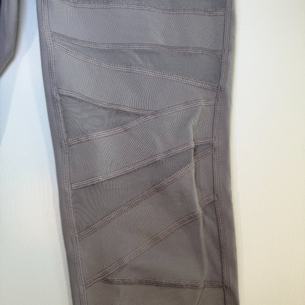 LULULEMON Wunder Under High Rise Tech Mesh Pant Gray 6 and FREE TOTE! - Picture 8 of 16